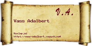 Vass Adalbert névjegykártya